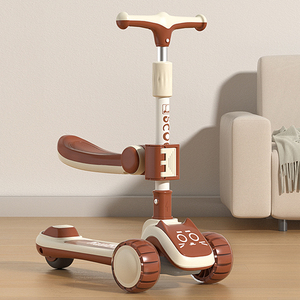 <span class=keywords><strong>Trottinette</strong></span> pour enfants de 3 à 8 <span class=keywords><strong>ans</strong></span>, pliable, avec musique et lumières, multifonctionnelle, pour garçons et filles, bébés et grands enfants, à pédales - Product Image 2