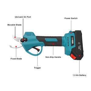 Sécateur électrique sans fil à moteur sans balais Li-ion 21V rechargeable Lames en acier SK-5 Diamètre de coupe 40mm pour <span class=keywords><strong>arbre</strong></span> fruitier - Product Image 3