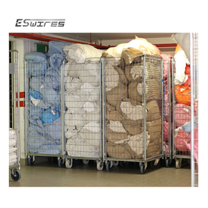 Kim Loại cuộn lồng <span class=keywords><strong>container</strong></span> 1 cửa Linen Xe đẩy giỏ hàng sử dụng cuộn <span class=keywords><strong>container</strong></span> cho giặt bệnh viện - Product Image 6