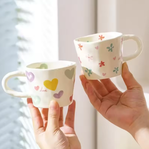 Professional Customized Cute Floral Blueberry Porcelain Tea Cups & Saucers <b>Set</b> Eco-Friendly 200ml Breakfast <b>Mugs</b> for Milk Tea - Product Image 4