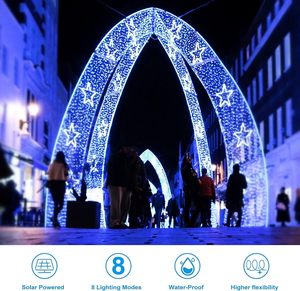 Factory Outlet Outdoor Wasserdichte LED Solar Kupferdraht Weihnachts baum Lichter String IP65 Holiday Lighting Weihnachten Outdoor