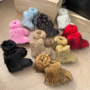 Stivali da <span class=keywords><strong>Neve</strong></span> Invernali Caldi per <span class=keywords><strong>Bambina</strong></span> con Soffice Pelliccia Sintetica per Bambini <span class=keywords><strong>Scarpe</strong></span> Pelose Basse Antiscivolo di Lusso - Product Image 1