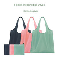Sacs en nylon Ripstop pliables écologiques personnalisés avec logo pour la vente en gros, sacs de courses réutilisables en polyester pliables pour les boutiques d'épicerie