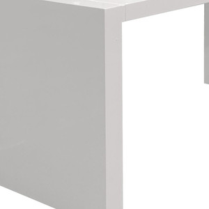 HMS 62 \ "moderna scrivania per Computer in legno bianco con mensola e cassetto per l'home Office o soggiorno - Product Image 3