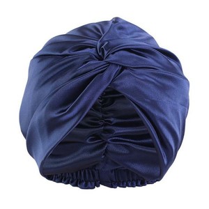 Bonnet de nuit populaire en satin de soie double couche, foulard de beauté et de maquillage, bonnet torsadé croisé, bonnet de douche - Product Image 2