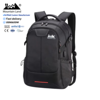 600D Polyester Étanche Mode Durable Hommes 15.6 Pouces Mackbook Pro Ordinateur Portable Sac Noir Étanche Sac À Dos Unisexe Oxford