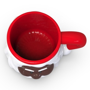 Tasses à café en porcelaine 3D personnalisées pour les fêtes, vente en gros, tasses à lait créatives en céramique, mignonnes, dessin animé, Noël, <span class=keywords><strong>homme</strong></span> <span class=keywords><strong>africain</strong></span> noir, Père Noël - Product Image 5