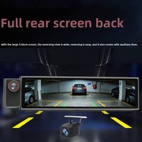 Caméra de tableau de bord 4K triple objectif avec écran IPS, enregistrement en boucle, WiFi, caméra de recul, ADAS, vision nocturne, vidéo de voiture noire, garantie 1 an