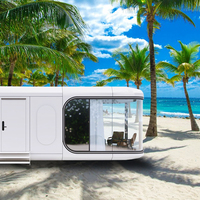 Préfabriqué Mobile Modulaire Minuscule Luxe Espace Capsule Maison Vie Maisons Bureau avec Chambre
