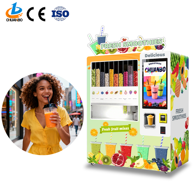 Personalized 24-Hour Smart Metal Fruit Smoothie Vending Machine with SDK Self-Service Credit Card Payment System