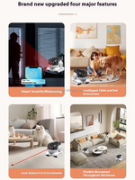Jouet interactif pour animaux de compagnie avec caméra laser télécommandée par application intelligente, robot compagnon pour animaux de compagnie avec caméra HD 1080P, laser pour chats et chiens, vision nocturne