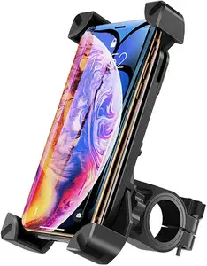 Bisiklet telefon tutucu 360 dönebilen ayarlanabilir bisiklet telefon askısı, evrensel motosiklet telefon tutucu iPhone XS için Max/XS