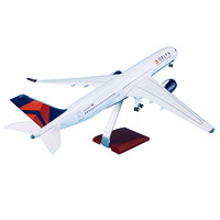 Geüpgradede 47cm spraakgestuurde LED-lichtstrip wiel van harsmateriaal A350 vliegtuigmodel A350-900 Delta Air Lines kleurenverpakking
