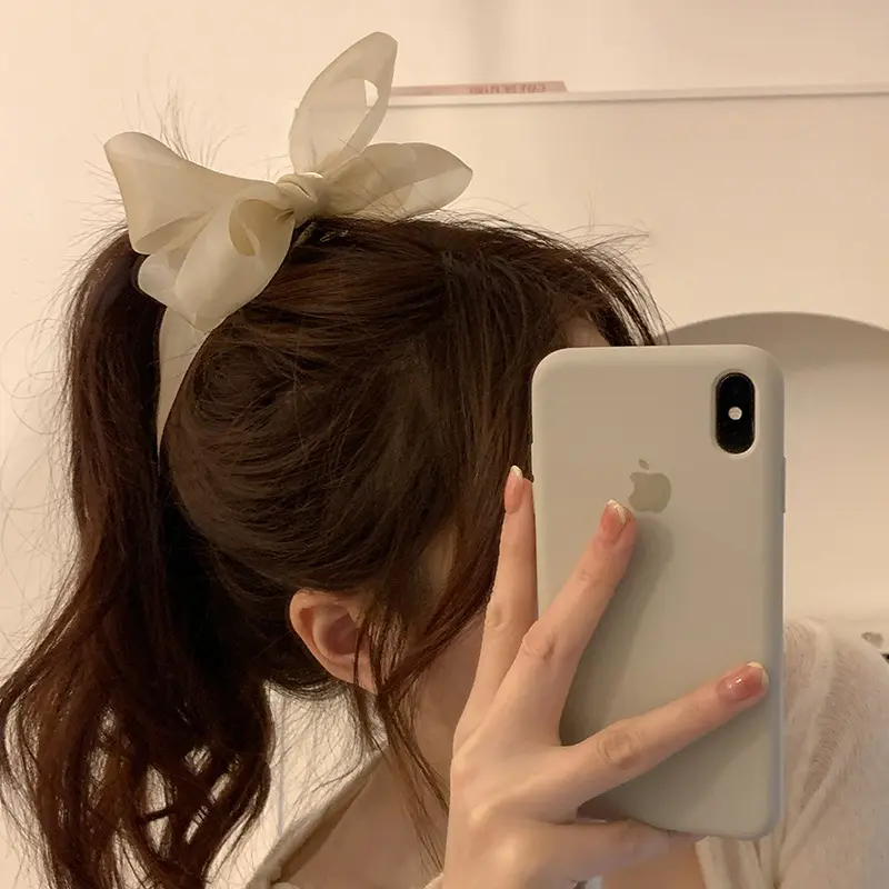 Cute Solid Colors Hairgrip With Bow Fable Hand Tied Fabric Linen Sailor Sweet Hair Accessories For Girls lady Hair Clip