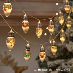 Nuevas Luces de Navidad LED Solares con Certificación IP67 a Prueba de Agua, con Batería de Botón, Decoración de Papá Noel, Muñeco de Nieve y Árbol de Navidad - Product Image 1