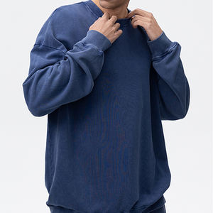 Sudadera con Capucha para Hombre, Lavado Ácido, 380GSM, 100% Algodón, Felpa Francesa, Estilo Desgastado, Corte Regular, Ecológica, Informal, Otoño, Tinte Liso - Product Image 5