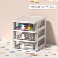 Caja de Almacenamiento de Plástico Pequeña y Bonita, Organizador de Cajones para Cocina, Hogar, Maquillaje, Multifuncional, Simple/Doble