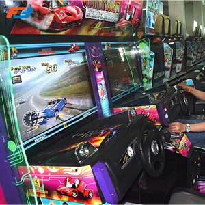 Double Driving Chair Two Steering Wheel Design Arcade Video Car Racing Gaming For Guangdong Manufacturers