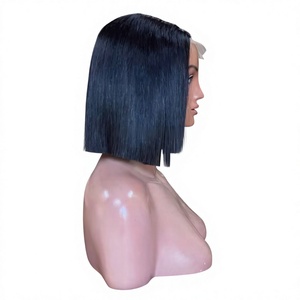 Wholesale <b>Long</b> Full Lace Remy Human Hair <b>Wigs</b> Raw Vietnamese Hair 250% Density Transparent for Lace Base Small Cap Black Color - Product Image 1
