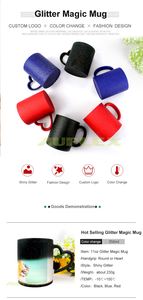 Tasses à café en porcelaine blanches et noires semi-émaillées pour sublimation avec logo – Vente en gros - Product Image 4