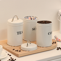Boîte de rangement de café Boîte d'assaisonnement Conteneur de nourriture Pot Cuisine Boîte de rangement Condiment Pot Organisateur avec couvercle