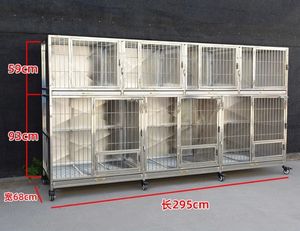 Venta al por mayor de fábrica veterinaria de acero inoxidable cría de perros <span class=keywords><strong>Foster</strong></span> Kennel Cabinet Display multifunción <span class=keywords><strong>Pet</strong></span> Shop Hospital Cage - Product Image 4