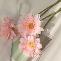 Bunga Gerbera Sutra Sentuhan Realistis dengan Efek Lembap untuk Dekorasi Rumah & Pernikahan Indoor/Outdoor