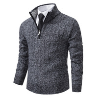 Pull en maille à demi-zip rembourré et épaissi, chaud, pour homme, Sehe Fashion
