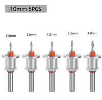 Adjustable Woodworking Countersink Drill Bit with Stop Collar 1/4" Quick Change Hex Shank Screw Hole Pilot Factory Direct Sale