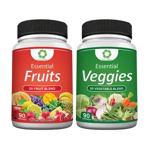 Suplemen buah dan sayuran 90 sayuran 90 kapsul buah makanan Super sayuran hijau pil vitamin makanan Super alami