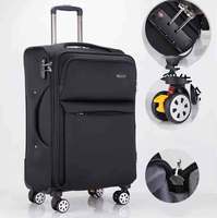 Valise trolley de 32 pouces en tissu Oxford, étanche, avec roulettes pivotantes, fermeture éclair, pour voyages d'affaires et étudiants