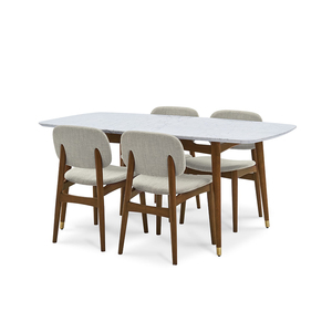 Combinaison de chaise et <span class=keywords><strong>Table</strong></span> <span class=keywords><strong>à</strong></span> <span class=keywords><strong>manger</strong></span> en marbre nordique, pour 4 <span class=keywords><strong>à</strong></span> 6 <span class=keywords><strong>personnes</strong></span>, design moderne et Simple, pour petit appartement, économique - Product Image 4