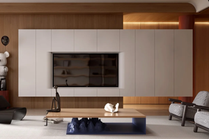 Muebles de Salón Modernos con Soporte de Pared para TV, Diseño Personalizado, Color Gris - Product Image 2