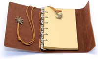 Carnet de notes A6 vintage personnalisé journal de voyage en cuir PU 100 intérieur prix d'usine couverture rigide cadeau à feuilles mobiles