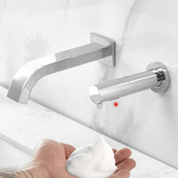 Dispensador Automático de Jabón en Espuma Sin Contacto, Montado en Pared, Sensor Infrarrojo, Acero Inoxidable SUS304, Comercial, OEM