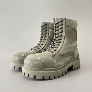 Bottes de travail rétro en toile pour hommes et femmes avec amorti et tissu anti-odeur, chaussures de marche durables pour toutes les saisons - Product Image 1