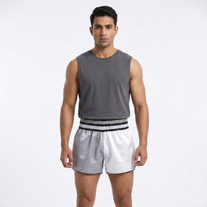 Shorts de boxe Muay Thai pour hommes, collection 2026, style urbain, avec patch imprimé en chenille personnalisé, le meilleur équipement de combat de kick-boxing sur mesure - Product Image 1
