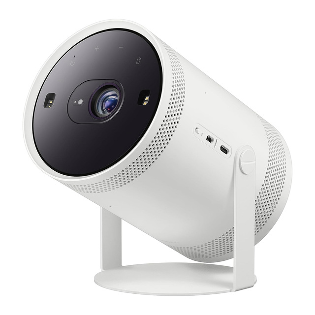 Samsung Freestyle 2nd Gen 1080P 1000ANSI DLP Mini Smart Projector Built-in Speakers 360 Sound Max 4K HDR Portable Home Theater