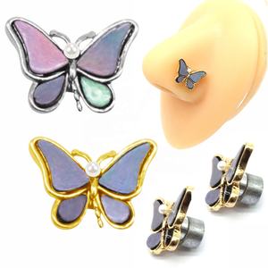 Nouveau design Gaby Pince-<span class=keywords><strong>nez</strong></span> pour enfants en forme de papillon Anneaux de faux <span class=keywords><strong>nez</strong></span> plaqués or et non perçants Bijoux <span class=keywords><strong>Aimant</strong></span> Clip sur les manchettes de <span class=keywords><strong>nez</strong></span> - Product Image 4
