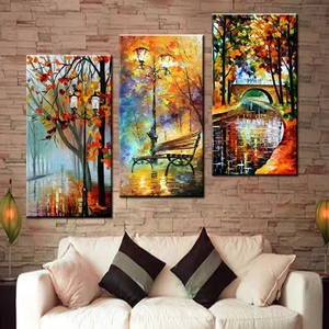 <span class=keywords><strong>Peinture</strong></span> murale abstraite moderne et tendance, <span class=keywords><strong>feuille</strong></span> colorée, affiche HD à l'huile, 100% peinte à la main, <span class=keywords><strong>d</strong></span>écoration pour chambre familiale et salon - Product Image 2