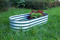 Jardinière extérieure de style américain en fer galvanisé résistant à la rouille, écologique et durable, bac à plantes surélevé en fer ondulé pour la maison