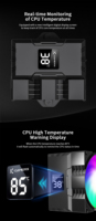 Gamer-X Venta caliente CPU Disipador de calor ARGB LED Sistema de refrigeración 120x120x25mm Fluid Bearing Processor Cooler