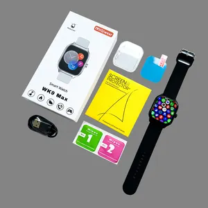 2024 New Reloj Inteligente WK-9 MAX Smart Watch BT Call Music Series9 Wireless Charger Custom Dial i9 pro max S Smartwatch