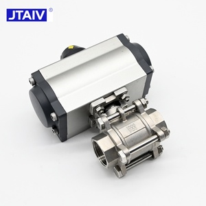 JTAIV Acero Inoxidable 304/316 OEM Alta Temperatura Venta al por Mayor Personalización 3 Piezas Válvula de Bola Neumática Roscada DN15-DN100 - Product Image 4