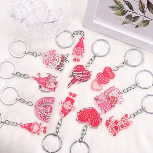 Wholesale Custom Promotional Acrylic Keychain Wedding Valentine's Day Bag Car Pendant Acrylic Keychain