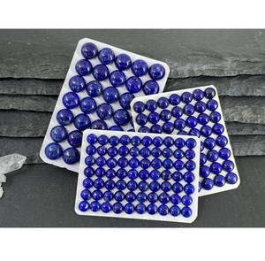 Lapis Lazuli ขนาด5-6-7-8-10มม. อัญมณีทรงหลวมสำหรับทำเครื่องประดับแฮนด์เมดดีไซน์ตามสั่ง - Product Image 1