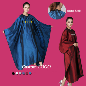 Capa <span class=keywords><strong>de</strong></span> Salón <span class=keywords><strong>de</strong></span> Alta Gama con Logotipo Personalizado, <span class=keywords><strong>Capas</strong></span> Resistentes al Agua con Gancho Elástico, Bata <span class=keywords><strong>de</strong></span> Peluquería para Clientes, Color Vino - Product Image 1