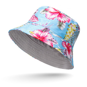 Reversible Bucket Hat Polyester Fabric Sunscreen Breathable Foldable Unisex Adult And Kids Fisherman Hat - Product Image 1