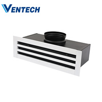 Diffuseurs linéaires en aluminium Ventech pour système CVC, 2 fentes, avec noyau amovible