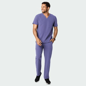 Logo personnalisé col en V à la mode fabricants de gommages médicaux hommes surdimensionné vente en gros infirmière chirurgicale médecin gommages ensembles d'uniformes - Product Image 1